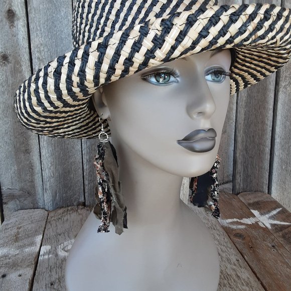 Handmade Fabric Earrings - Picture 2 of 9